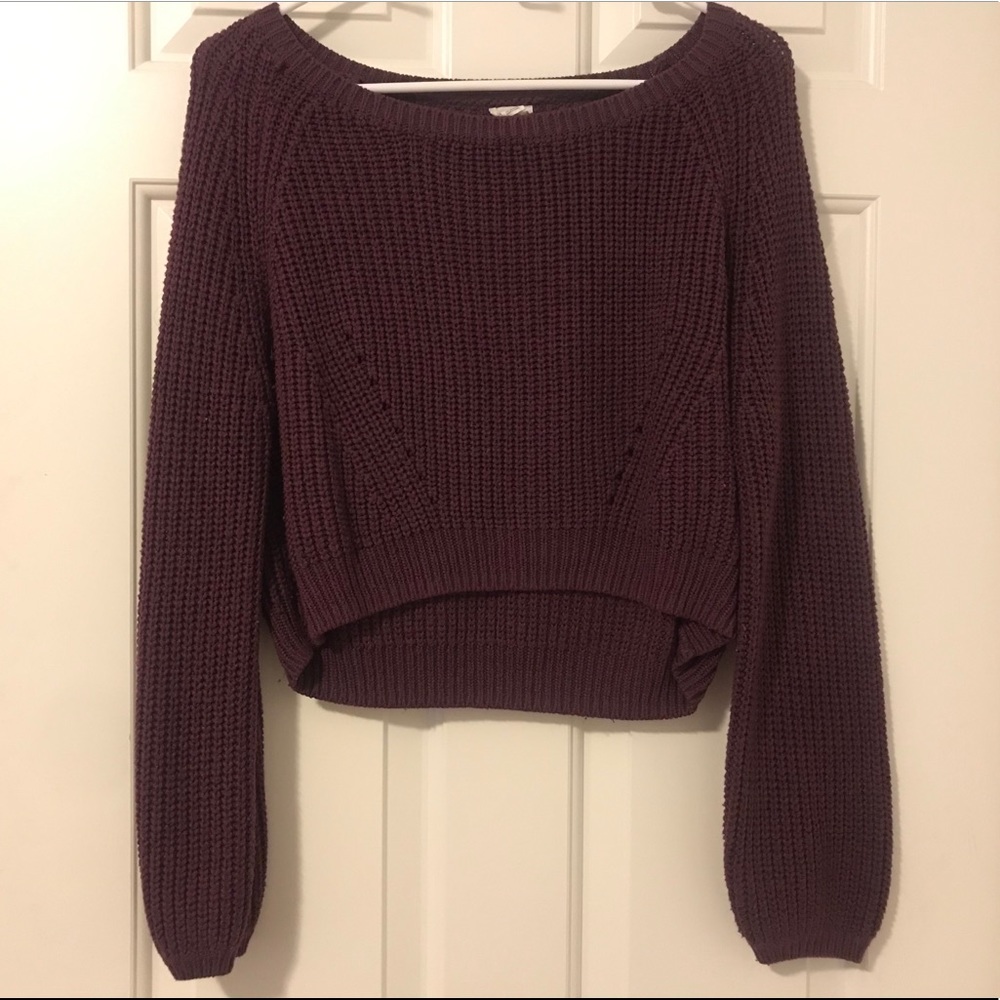 ♡Maroon Crop Sweater ♡